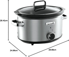 Crockpot Manual 8-Quart Slow Cooker, Stainless Steel