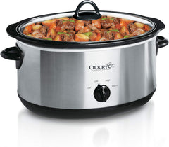 Crockpot Manual 8-Quart Slow Cooker, Stainless Steel