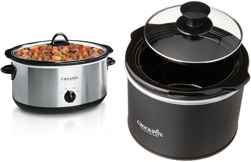 Crockpot Manual 8-Quart Slow Cooker, Stainless Steel