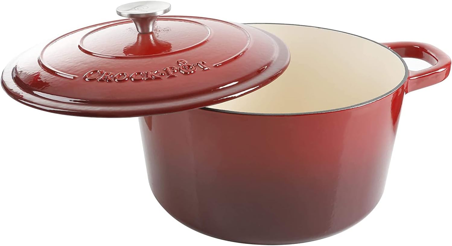 Crock-Pot Northvale Cast Aluminum Lightweight Durable 5.2 Quart Heavy Duty Dutch Oven Pot With Lid, Oven Safe, Dual Handles - Matte Sage Green