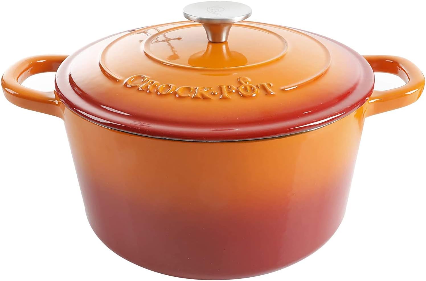 Crock-Pot Northvale Cast Aluminum Lightweight Durable 5.2 Quart Heavy Duty Dutch Oven Pot With Lid, Oven Safe, Dual Handles - Matte Sage Green