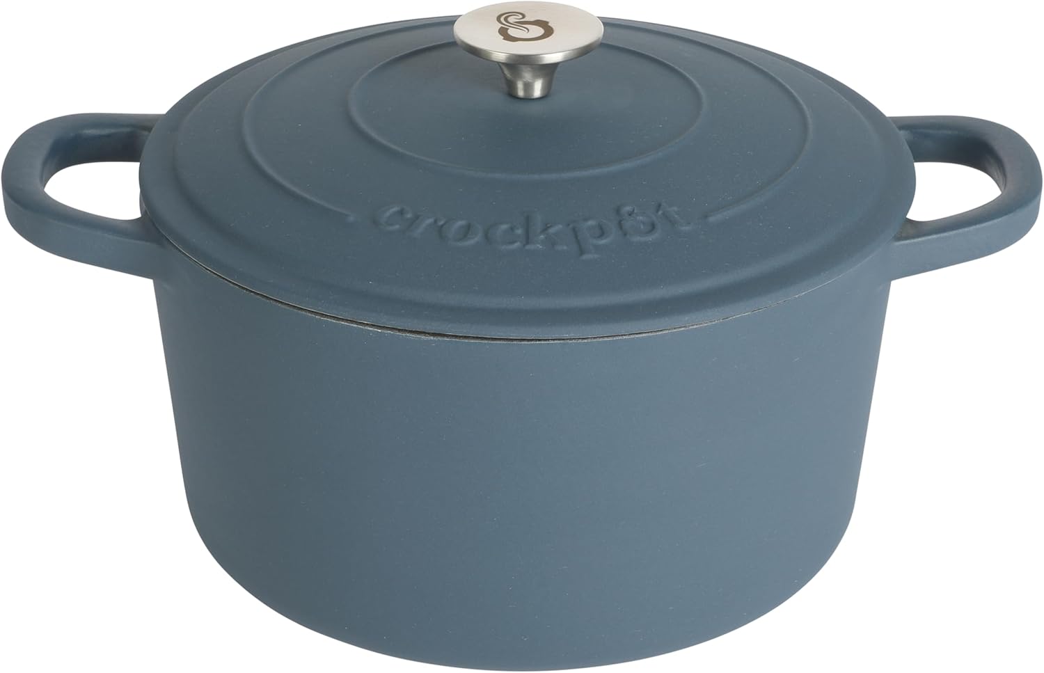 Crock-Pot Northvale Cast Aluminum Lightweight Durable 5.2 Quart Heavy Duty Dutch Oven Pot With Lid, Oven Safe, Dual Handles - Matte Sage Green