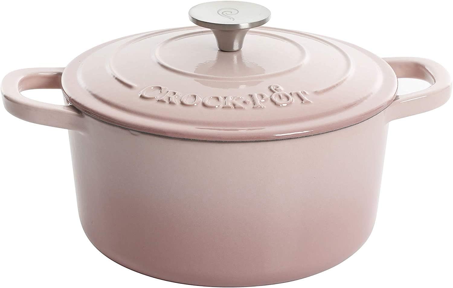 Crock-Pot Northvale Cast Aluminum Lightweight Durable 5.2 Quart Heavy Duty Dutch Oven Pot With Lid, Oven Safe, Dual Handles - Matte Sage Green