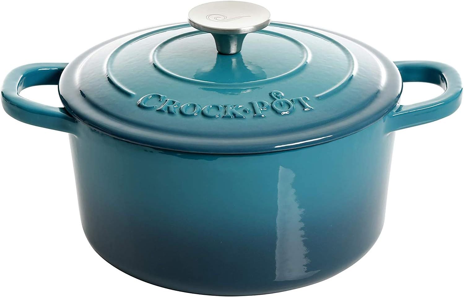 Crock-Pot Northvale Cast Aluminum Lightweight Durable 5.2 Quart Heavy Duty Dutch Oven Pot With Lid, Oven Safe, Dual Handles - Matte Sage Green