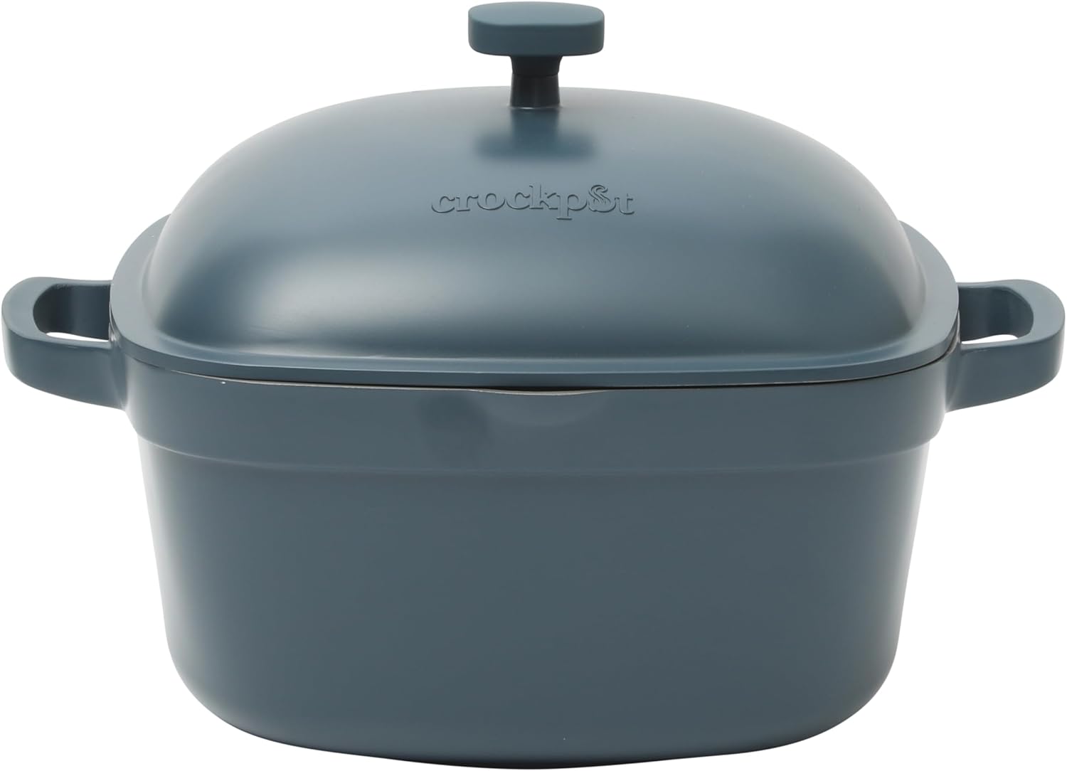 Crock-Pot Northvale Cast Aluminum Lightweight Durable 5.2 Quart Heavy Duty Dutch Oven Pot With Lid, Oven Safe, Dual Handles - Matte Sage Green
