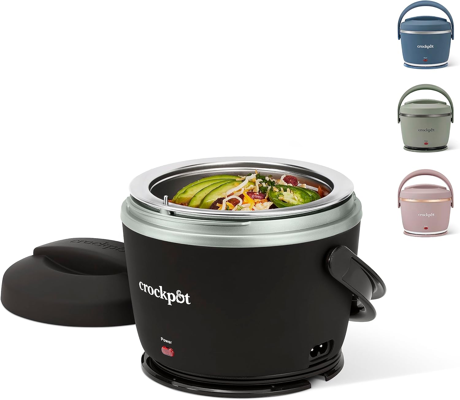 Crock-Pot 20-Ounce Electric Lunch Box, Portable Food Warmer, Blush Pink | Perfect for Travel, Car, On-the-Go | Spill-Free, Dishwasher-Safe