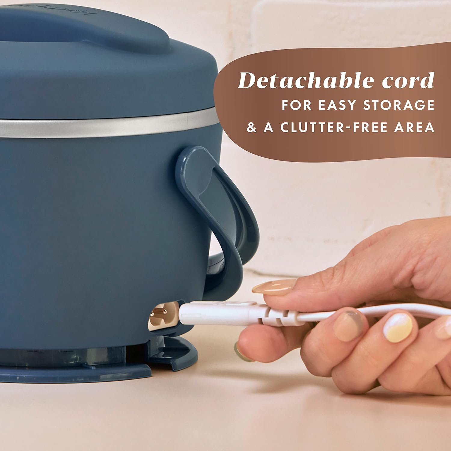 Crock-Pot 20-Ounce Electric Lunch Box, Portable Food Warmer, Blush Pink | Perfect for Travel, Car, On-the-Go | Spill-Free, Dishwasher-Safe