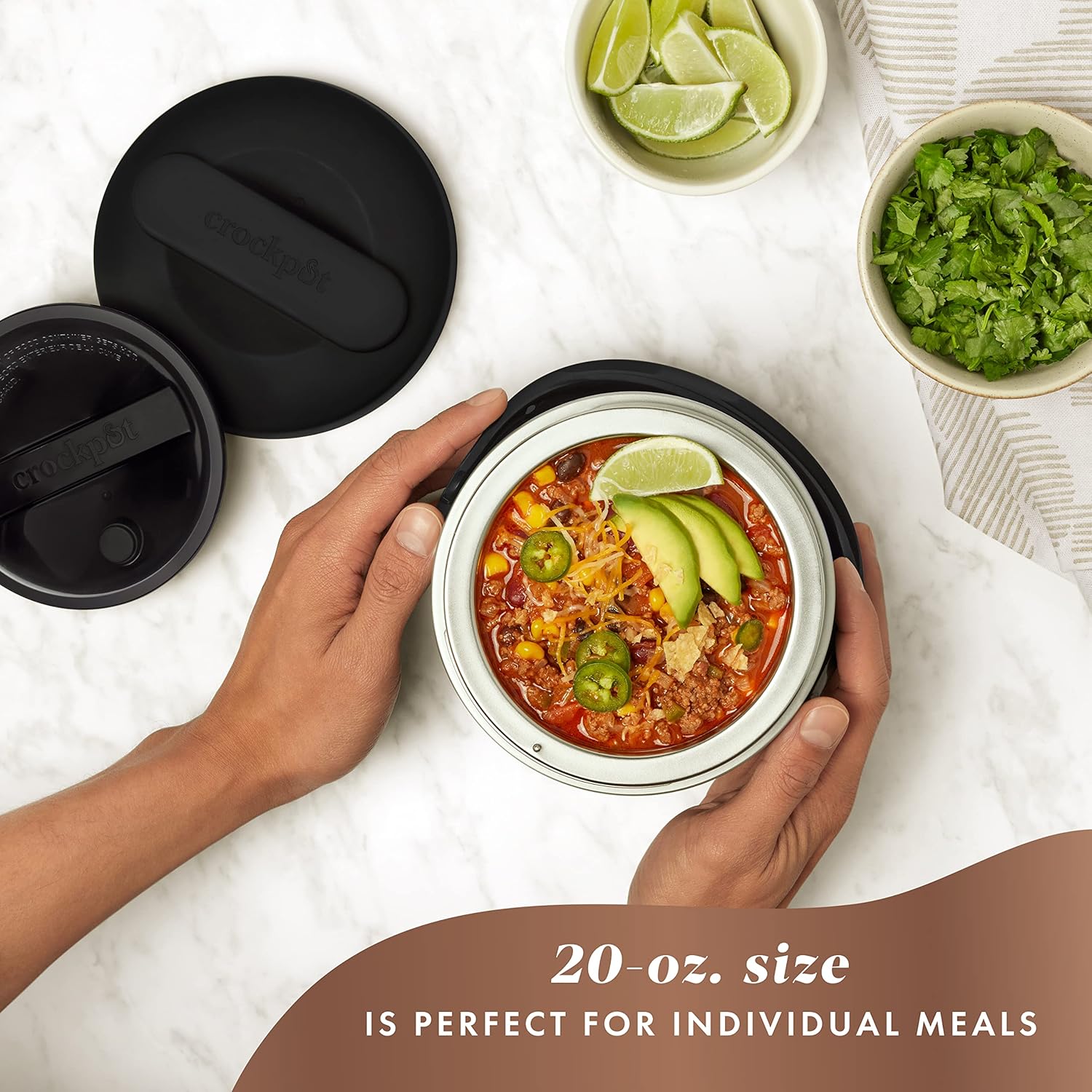 Crock-Pot 20-Ounce Electric Lunch Box, Portable Food Warmer, Blush Pink | Perfect for Travel, Car, On-the-Go | Spill-Free, Dishwasher-Safe