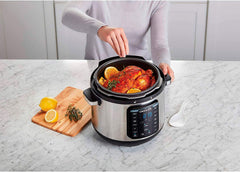 Crock-pot 8-Quart Multi-Use XL Express Crock Programmable Slow Cooker with Manual Pressure, Boil & Simmer with Extra Sealing Gasket, Stainless Steel